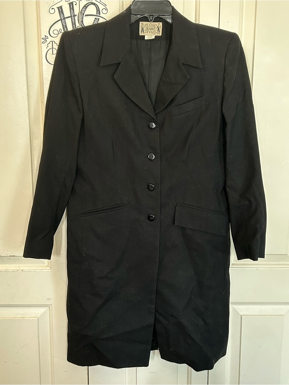 Classic Old West Styles Longline Tailored Coat Overcoat 100% Wool Size 8